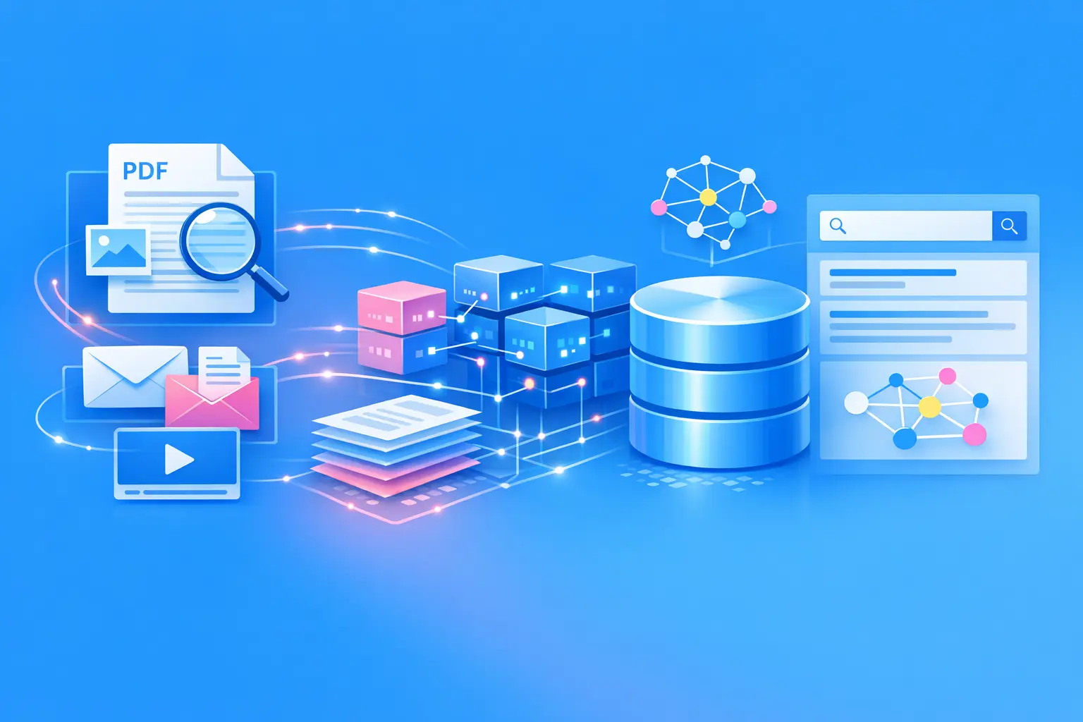 Nettoyage des données non structurées : Traiter et indexer efficacement PDFs, e-mails et vidéos pour la recherche sémantique.